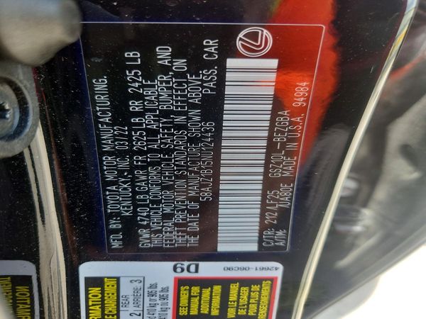 2022 LEXUS ES