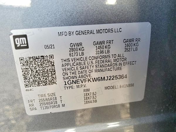 2021 CHEVROLET TRAVERSE LS