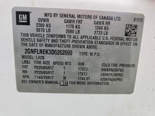 2013 CHEVROLET EQUINOX 2LT