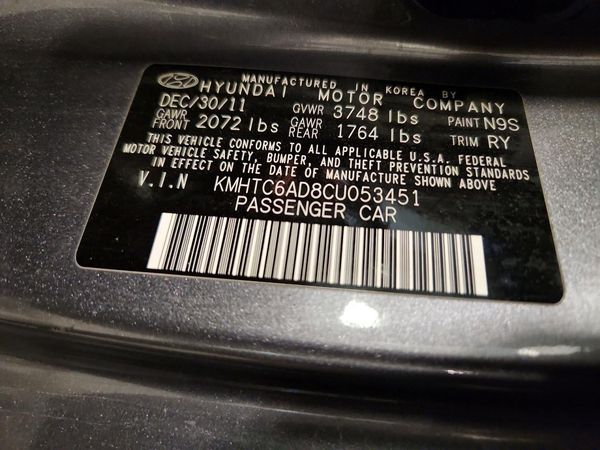 2012 HYUNDAI VELOSTER GLS(Middle grade)