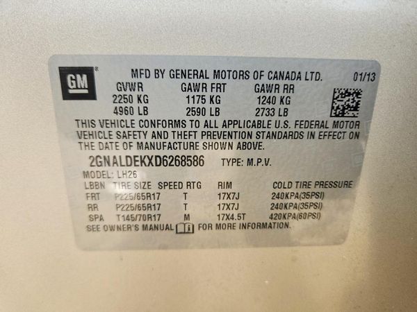 2013 CHEVROLET EQUINOX 1LT