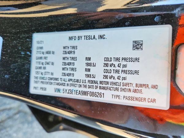 2021 TESLA MODEL 3