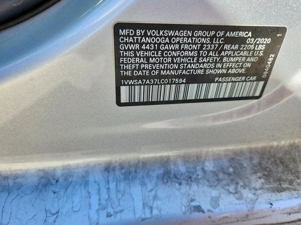 2020 VOLKSWAGEN PASSAT