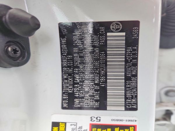 2018 TOYOTA CAMRY XSE