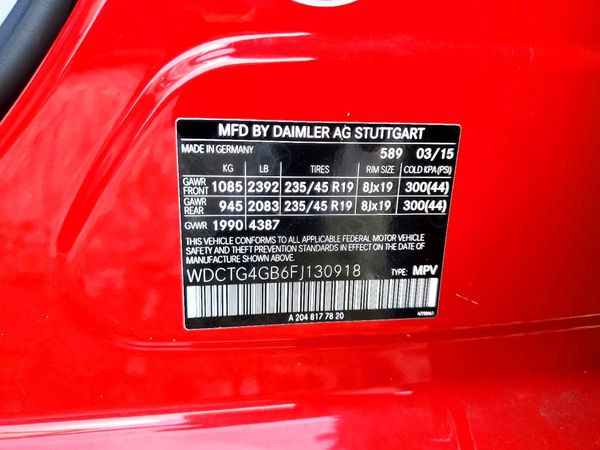 2015 MERCEDES-BENZ GLA GLA250 4-MATIC
