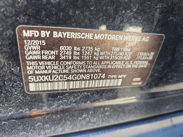 2016 BMW X6