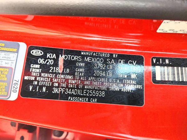 2020 KIA FORTE