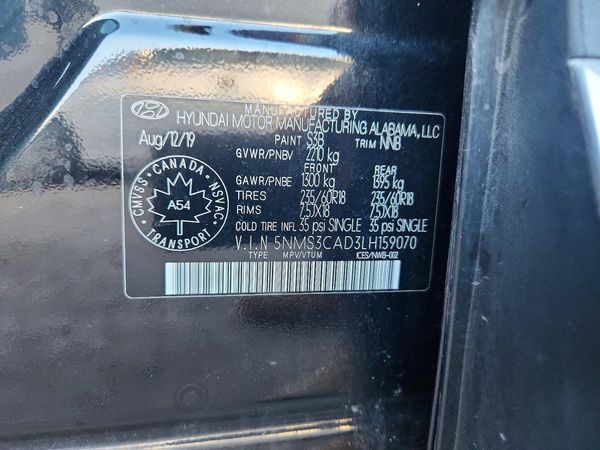 2020 HYUNDAI SANTA FE SEL