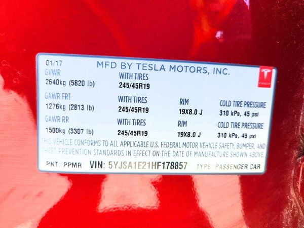 2017 TESLA MODEL S