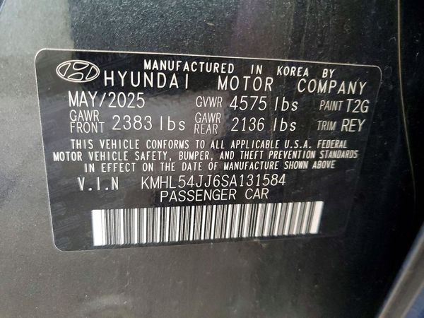 2025 HYUNDAI SONATA Limited — VINS