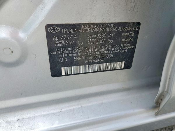 2014 HYUNDAI ELANTRA GLS(Middle) — VINS