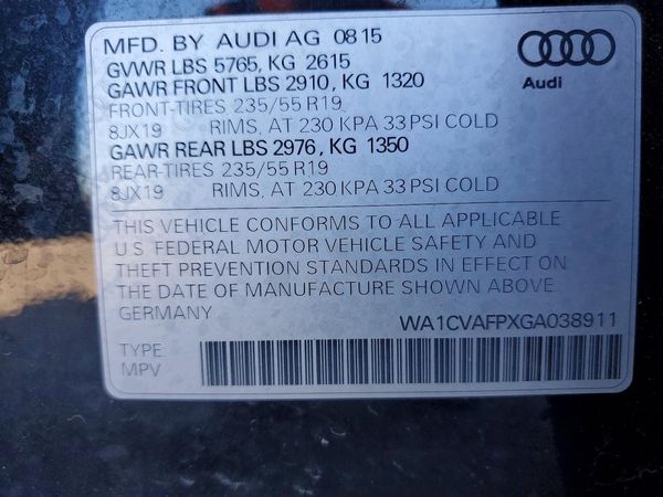 2016 AUDI Q5