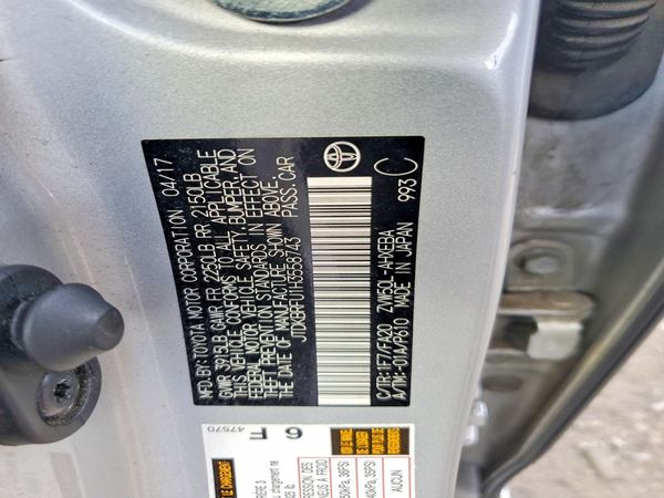 2017 TOYOTA PRIUS One/Two