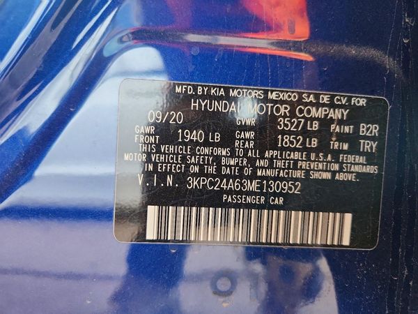 2021 HYUNDAI ACCENT SE & SEL