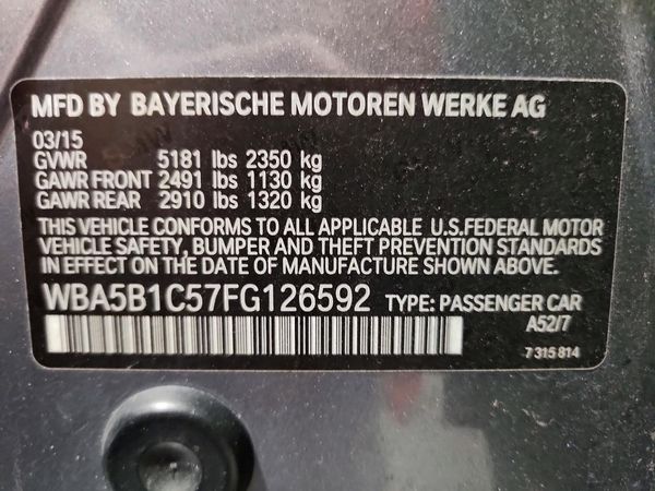 2015 BMW 535