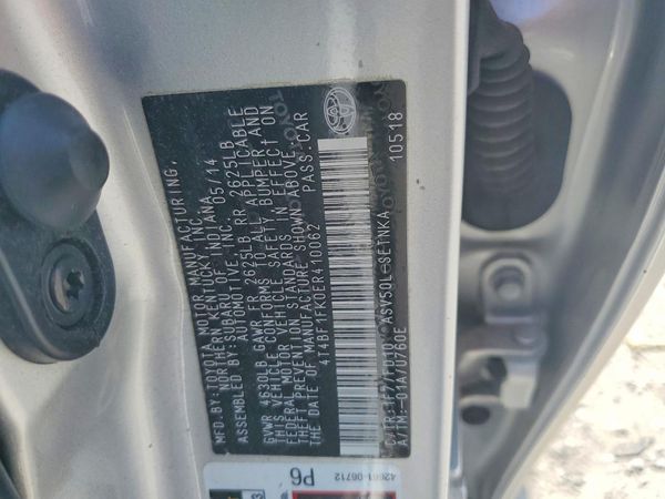 2014 TOYOTA CAMRY