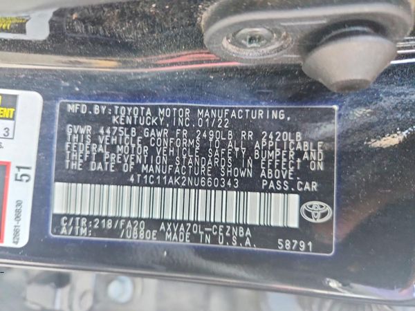 2022 TOYOTA CAMRY
