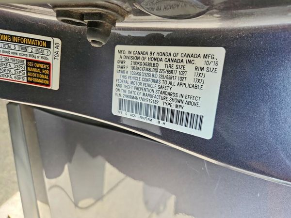 2016 HONDA CRV EX-L