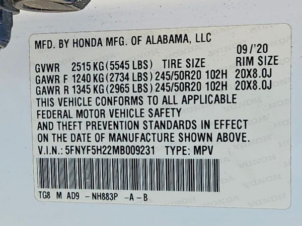 2021 HONDA PILOT