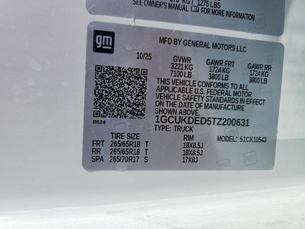 2026 CHEVROLET SILVERADO LT — VINS