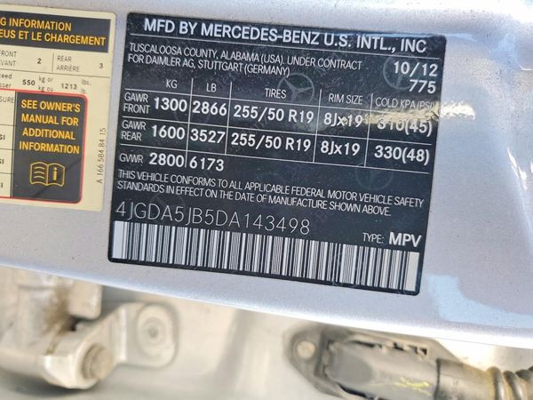 2013 MERCEDES-BENZ ML ML350