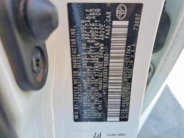 2014 TOYOTA CAMRY