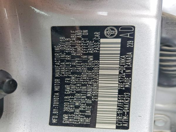 2018 TOYOTA COROLLA L/LE/SE/XLE/XSE