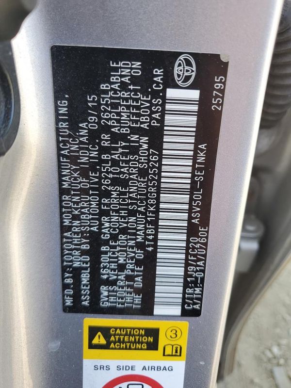 2016 TOYOTA CAMRY