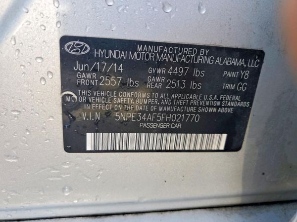 2015 HYUNDAI SONATA