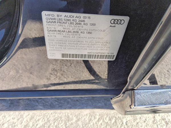 2015 AUDI Q5 Premium Plus — VINS