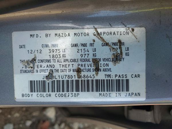 2013 MAZDA 3