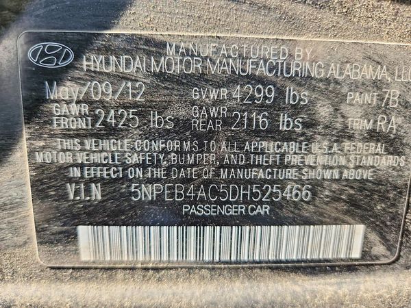 2013 HYUNDAI SONATA GLS/ GLS Popular