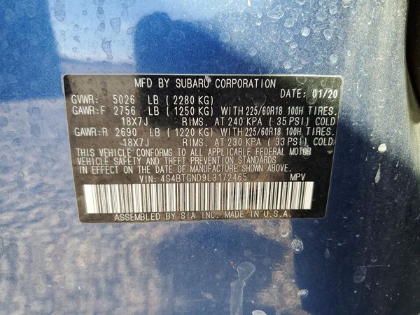 2020 SUBARU OUTBACK Limited+M/R+NAVI(HK)