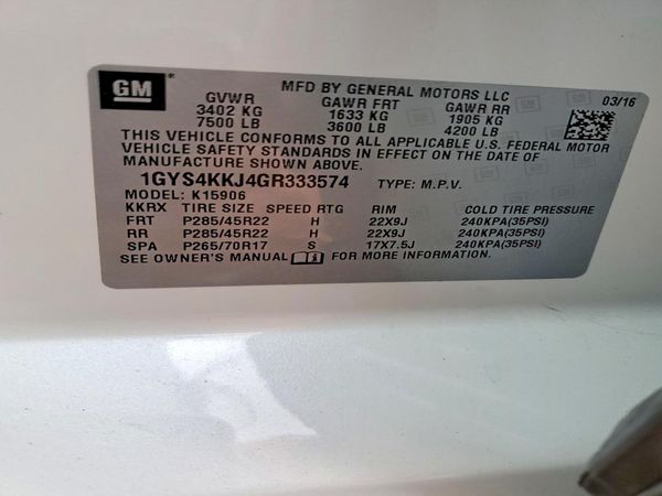 2016 CADILLAC ESCALADE ESV Platinum