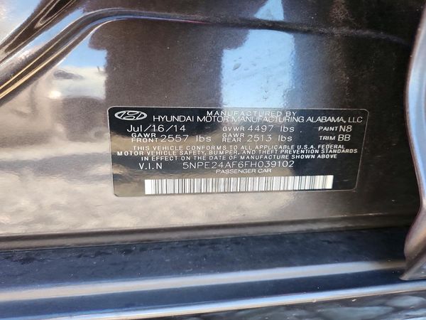 2015 HYUNDAI SONATA SE, ECO