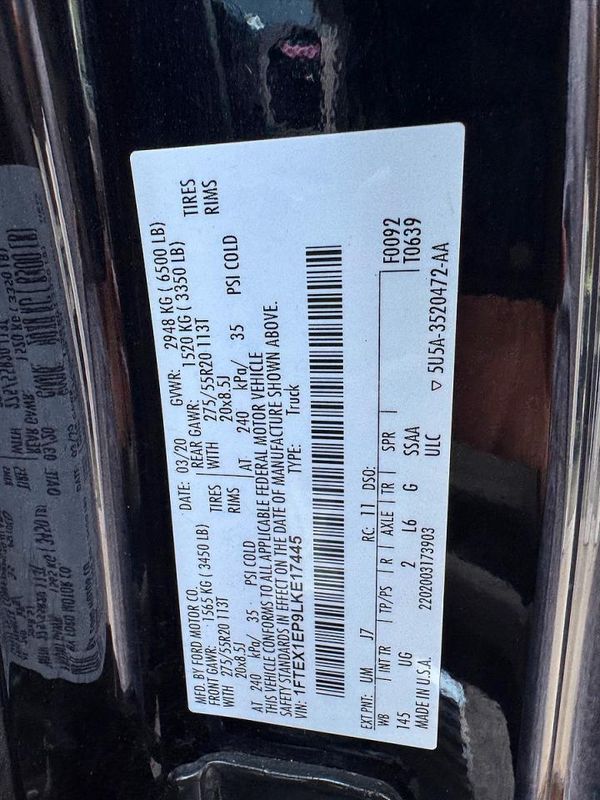 2020 FORD F150
