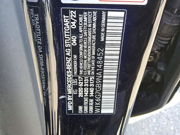 2022 MERCEDES-BENZ S-CLASS S580 4MATIC
