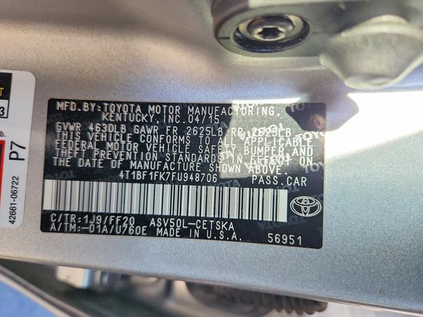 2015 TOYOTA CAMRY