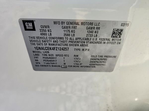 2015 CHEVROLET EQUINOX 2LT
