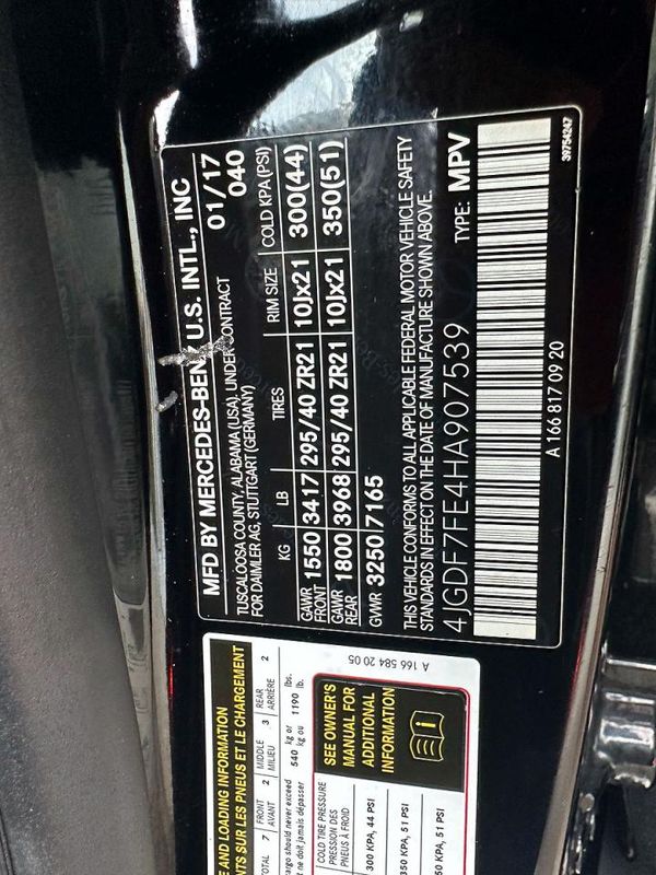 2017 MERCEDES-BENZ GLS AMG GLS63