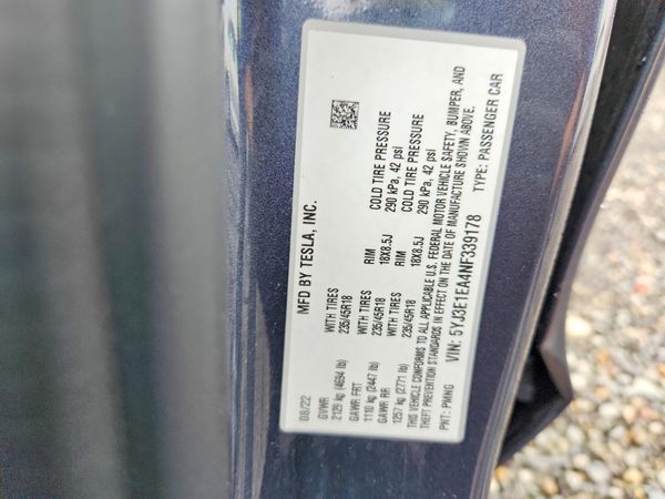 2022 TESLA MODEL 3