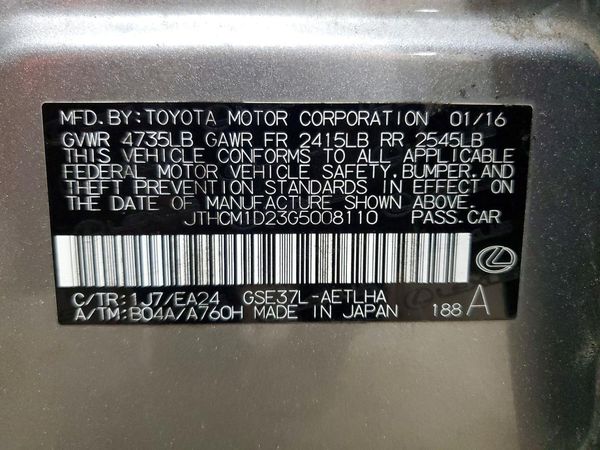 2016 LEXUS IS 300