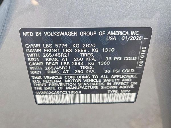 2026 VOLKSWAGEN ATLAS CROSS SPORT