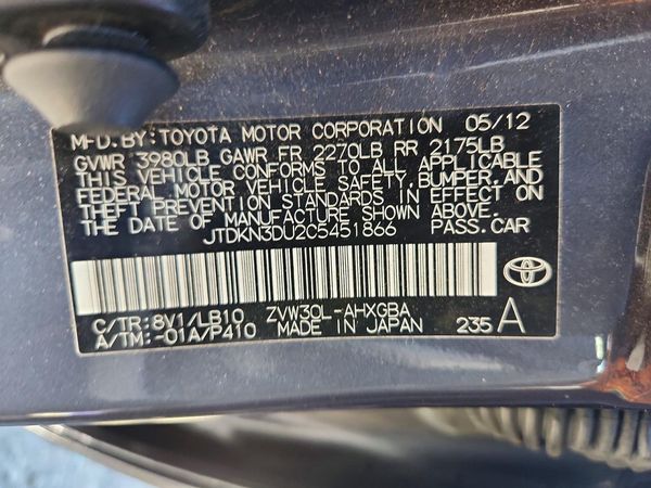 2012 TOYOTA PRIUS