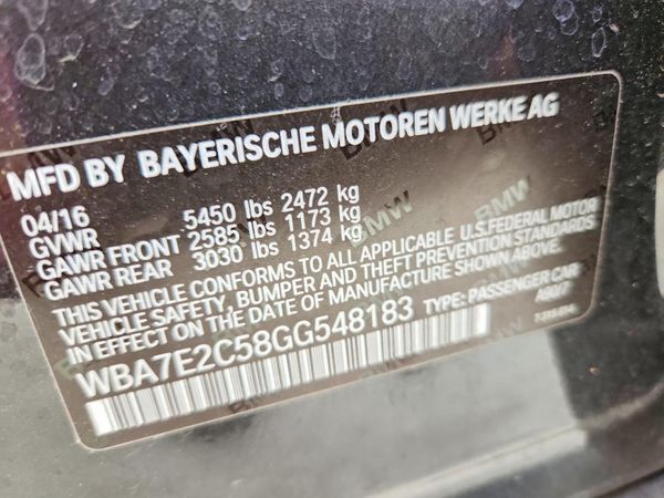 2016 BMW 740