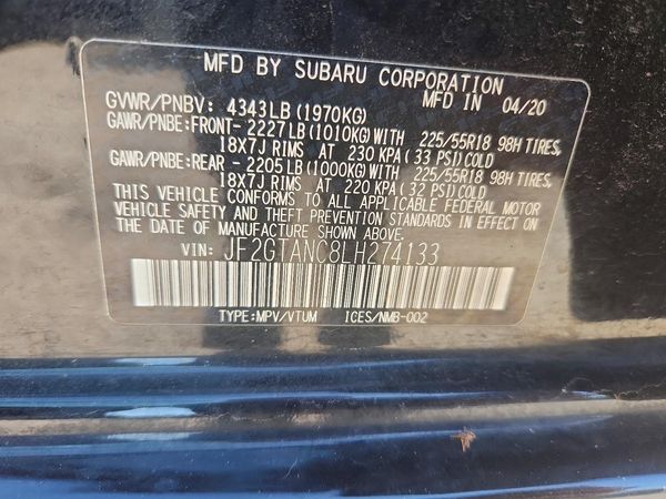 2020 SUBARU CROSSTREK Limited+ES+BSD+NAVI