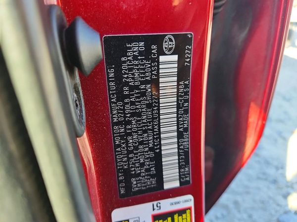 2020 TOYOTA CAMRY LE