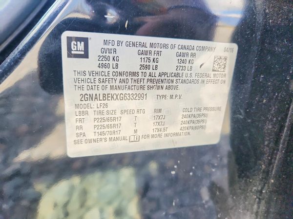 2016 CHEVROLET EQUINOX LS
