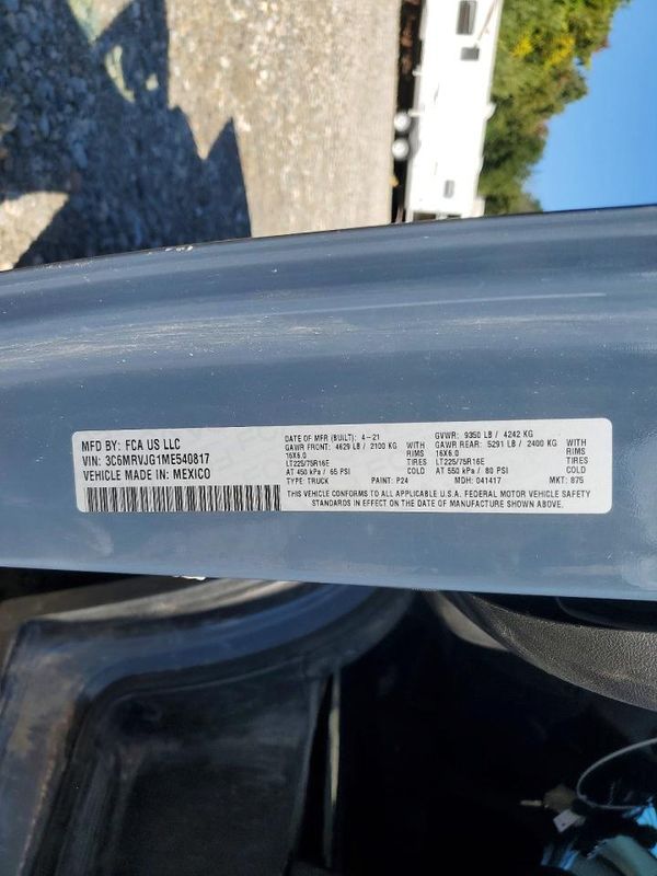 2021 RAM PROMASTER 3500 — VINS