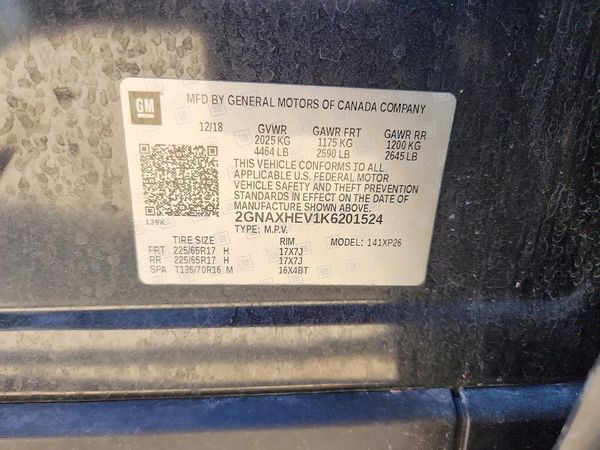 2019 CHEVROLET EQUINOX LS — VINS
